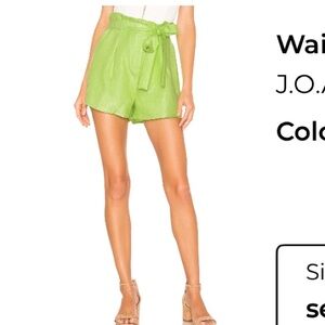 NWT J.O.A. High Waist Lime Green Shorts